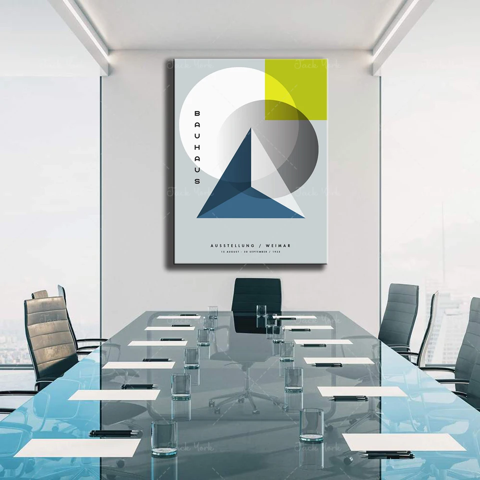 Interior Design York - Bauhaus Weimar Mostra Poster geometrico Buon
