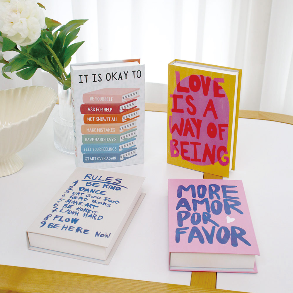 Interior Design Book - Scatole a Forma di Libro Finte,