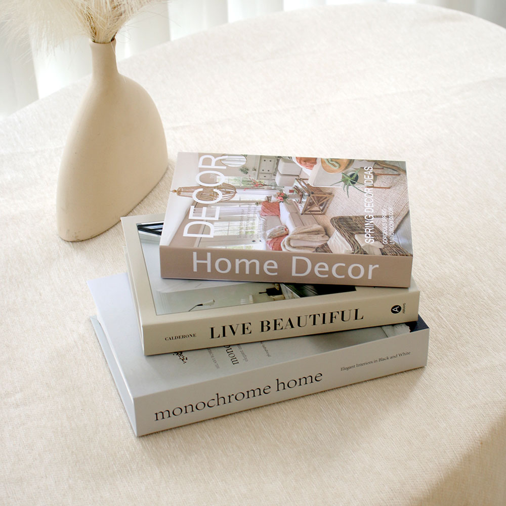 Interior Design Book - Set di 3 Libri Finti Decorativi
