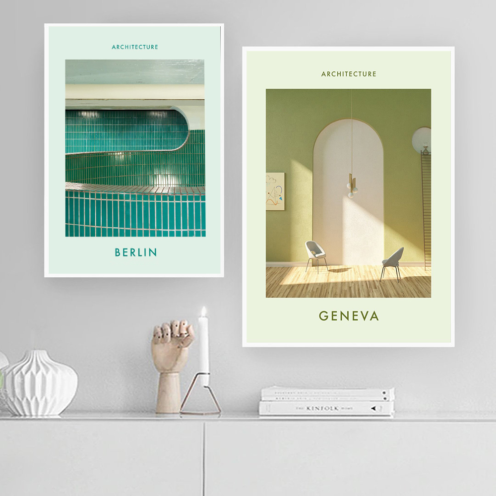 Interior Design York - Ginevra Berlino architettura moderna stampa artistica