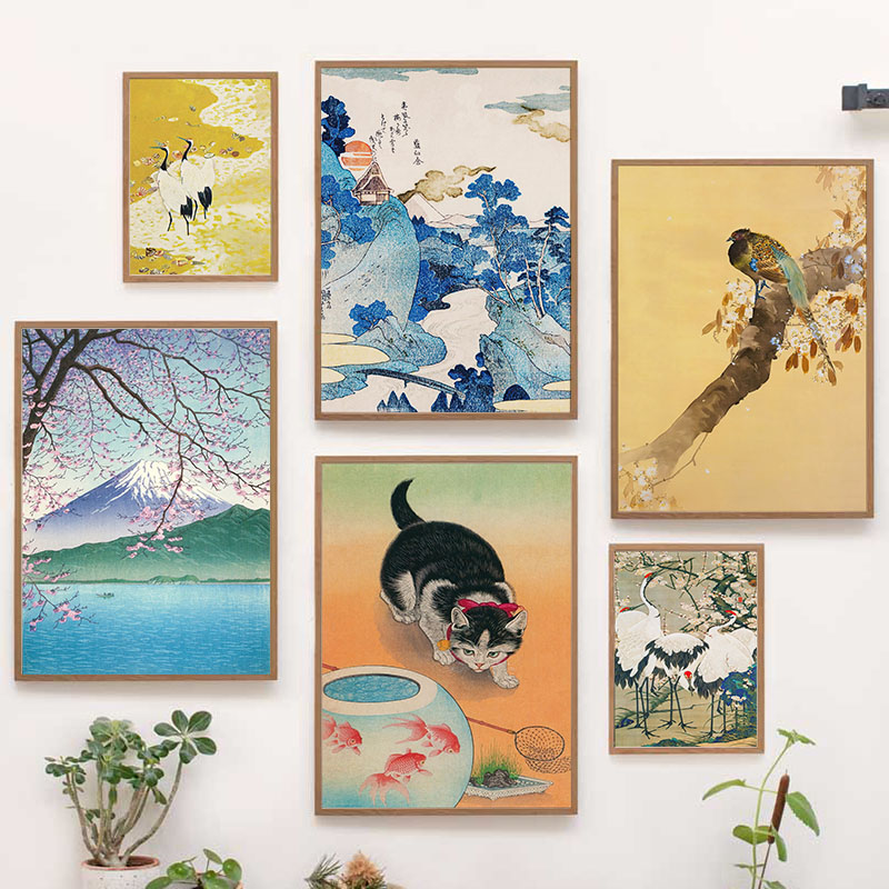 Interior Design Apartment - Giapponese Katsushika Hokusai Tela Pittura Wall