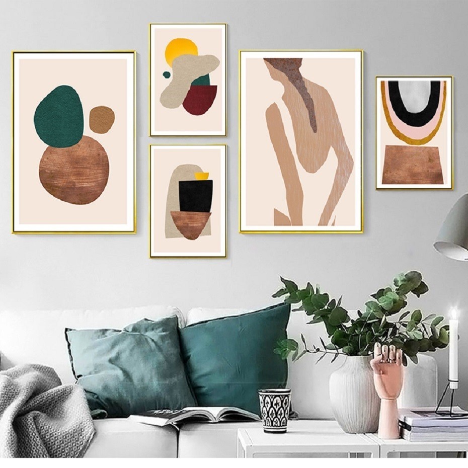Interior Design York - Poster astratti scandinavia Stampe su tela